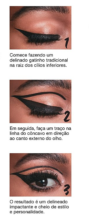 Delineador Líquido de Longa Duração Mark. Avon Preto 3ml